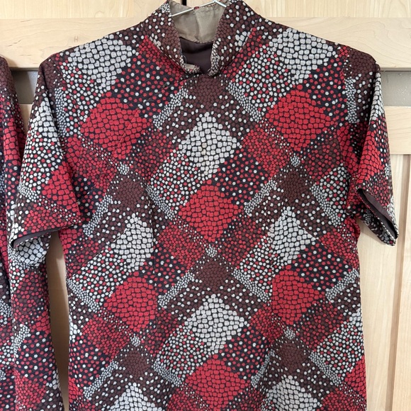 Vintage 1970s Two Piece Sets Cheongsam Dress with Blazer Jacket - Picture 3 of 9